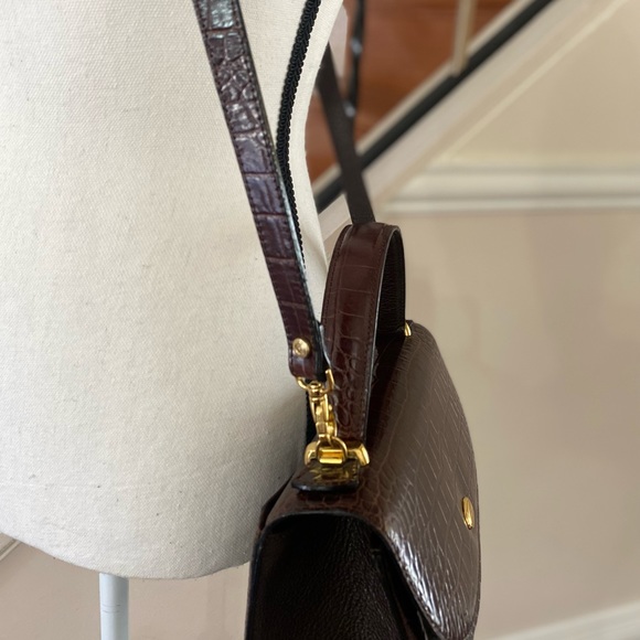 Authentic Bally Brown and Burgendy leather Hand / Crossbody Bag - Picture 13 of 13